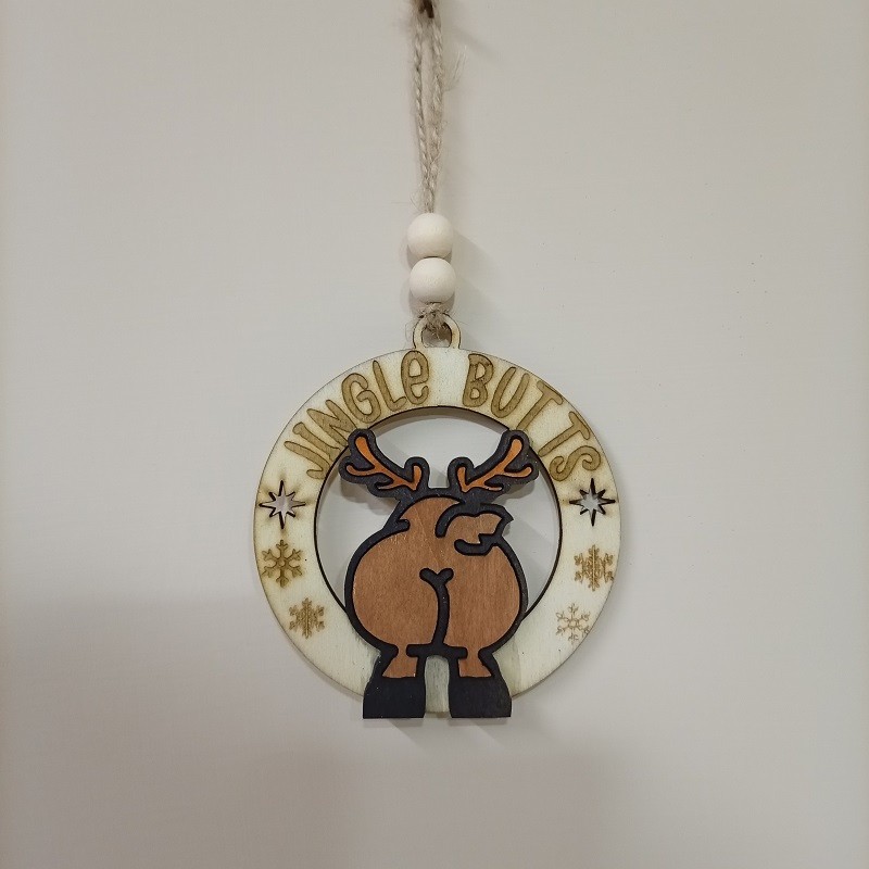 Decorazioni natalizie divertenti in legno addobbi Renna
