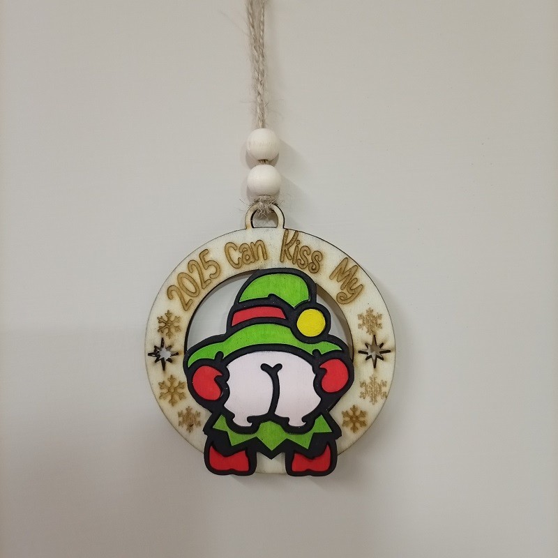 Decorazioni natalizie divertenti in legno addobbi Elfo