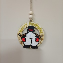 Decorazioni natalizie divertenti in legno addobbi Pupazzo di Neve