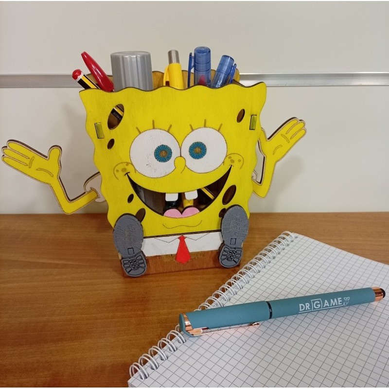 Portapenne in legno Spongebob con cassettino