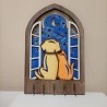 Portachiavi da parete in legno appendichiavi da muro - Cane e Gatto