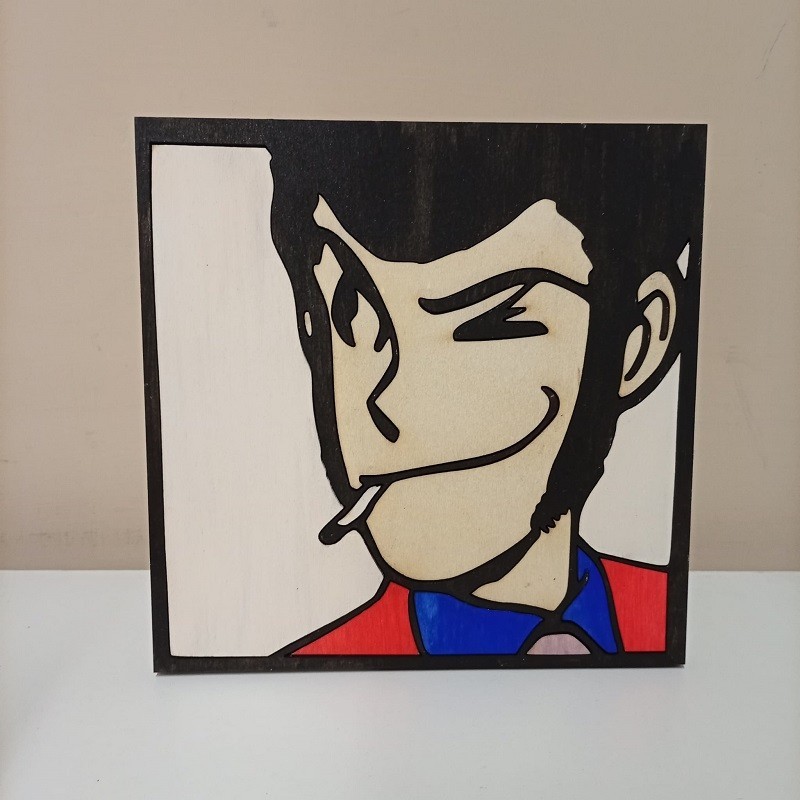 Lupin III - Quadro in legno Lupin decorazione da parete